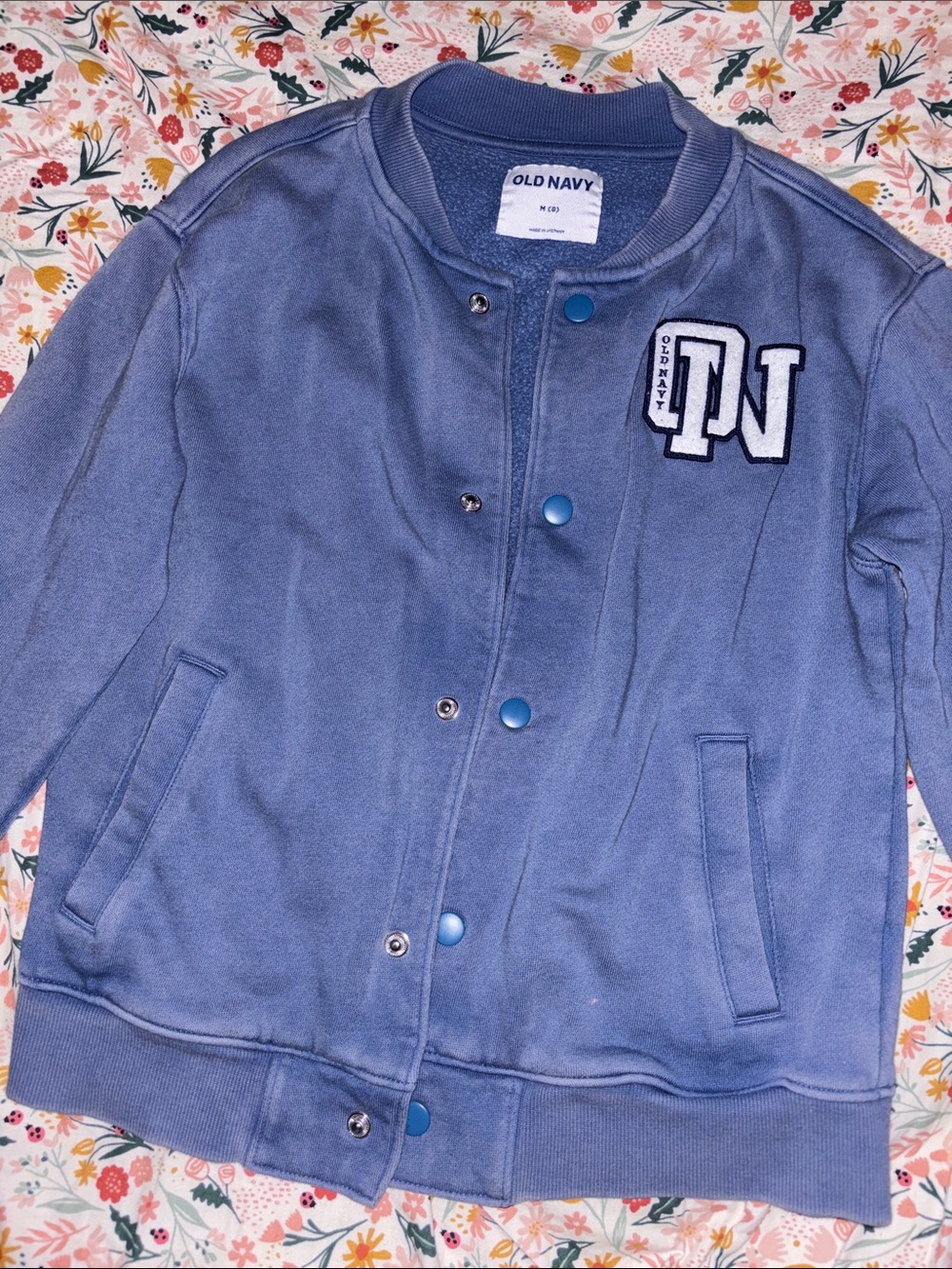 Old Navy Kids Blue Letterman-Style Jacket
